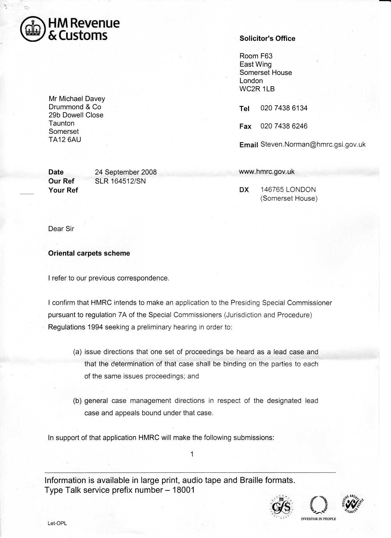 Letter To Hmrc Template Collection