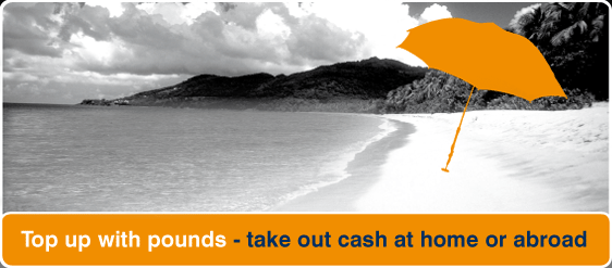Holiday money - Top up with pounds - take in Euros